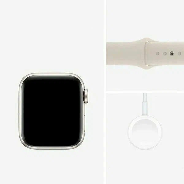 умные часы apple watch se 2 (2024) 44 s/m starlight sport band