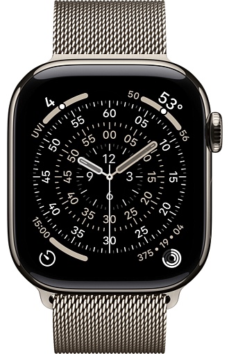 умные часы apple watch s11 42mm natural titanium case with milanese loop natural