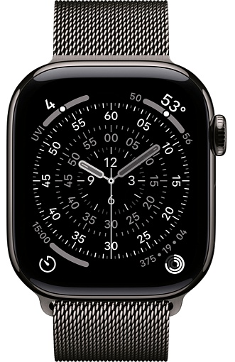 умные часы apple watch s11 42mm slate titanium case with milanese loop slate