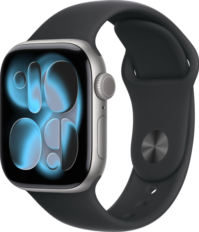Умные часы Apple Watch S11 46 mm Space Gray Aluminum Case with Black Sport Band S/M