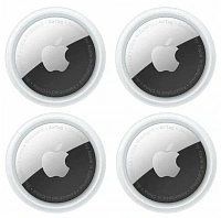 Трекер Apple AirTag белый/серебристый, 4 шт.