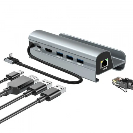 Steam Deck 6 in 1 USB-C docking station with M.2 SSD enclosure with 65W Steam Deck 6 in 1 USB-C docking station with M.2 SSD enclosure with 65W