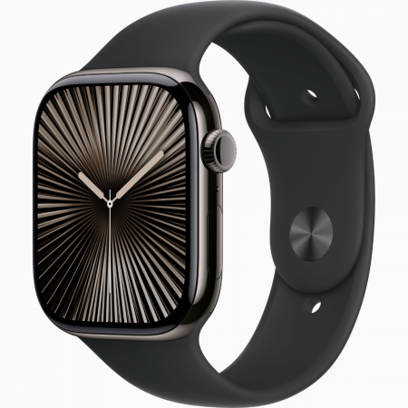 Умные часы Apple Watch S10 46 mm Slate Titanium Case Black Sport Band M/L (MWYE3) LTE Умные часы Apple Watch S10 46 mm Slate Titanium Case Black Sport Band M/L (MWYE3) LTE