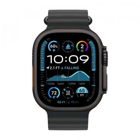 умные часы apple watch ultra 2 (2024) 49 black titanium case with black ocean band умные часы apple watch ultra 2 (2024) 49 black titanium case with black ocean band
