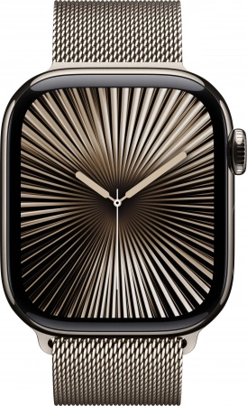 умные часы apple watch s10 46 mm natural titanium case with natural milanese loop m/l умные часы apple watch s10 46 mm natural titanium case with natural milanese loop m/l
