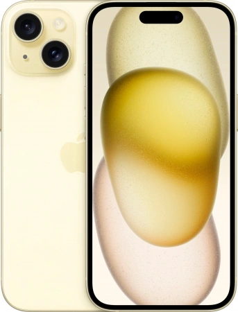 Смартфон Apple iPhone 15 128 ГБ, Yellow (nano-SIM + eSIM) Смартфон Apple iPhone 15 128 ГБ, Yellow (nano-SIM + eSIM)