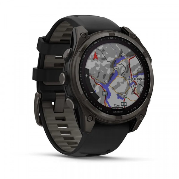 умные часы watch garmin fenix 8 47 solar sapphire titanium carbon gray 010-02906-70