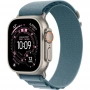 умные часы apple watch ultra 3 49 natural titanium case with l light blue alpine loop