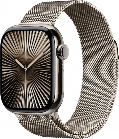Умные часы Apple Watch S10 46 mm Natural Titanium Case with Natural Milanese Loop M/L Умные часы Apple Watch S10 46 mm Natural Titanium Case with Natural Milanese Loop M/L