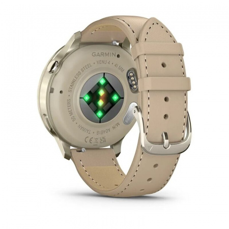 умные часы watch garmin venu 4 41 mm lunar gold leather 010-03013-40 умные часы watch garmin venu 4 41 mm lunar gold leather 010-03013-40