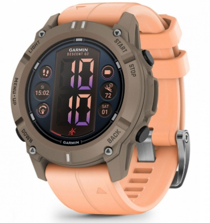Умные часы Watch Garmin Descent G2, Paloma with Shell Pink Silicone 010-02986-01 Умные часы Watch Garmin Descent G2, Paloma with Shell Pink Silicone 010-02986-01