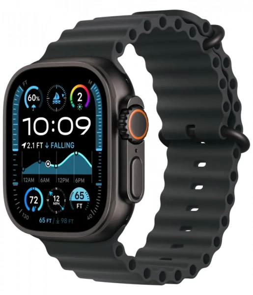 Умные часы Apple Watch Ultra 2 (2024)  49 Black Titanium case with Black Ocean Band