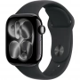 умные часы apple watch s11 46 mm jet black aluminum case with black sport band m/l