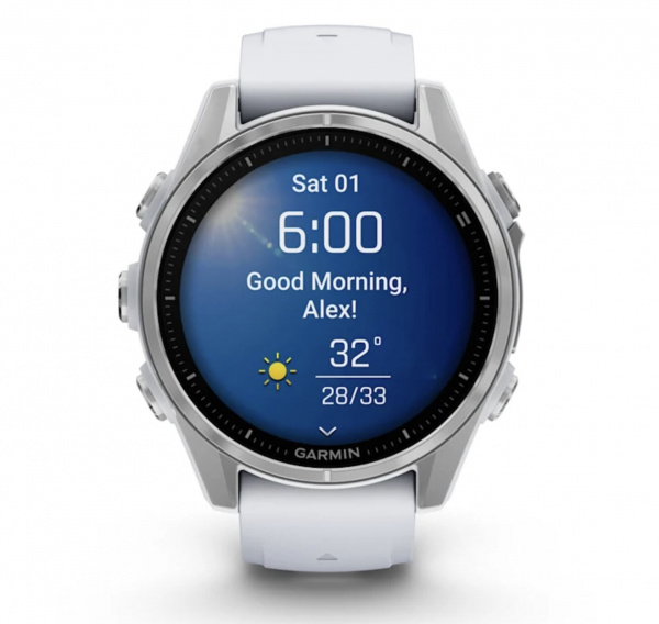 умные часы watch garmin fenix 8 43 amoled sapphire soft gold with whitestone 010-02903-18