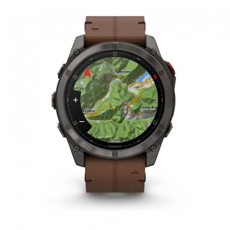 умные часы watch garmin fenix 8 pro 47mm amoled sapphire titanium carbon grey chestnut leather 010-03198-40 умные часы watch garmin fenix 8 pro 47mm amoled sapphire titanium carbon grey chestnut leather 010-03198-40