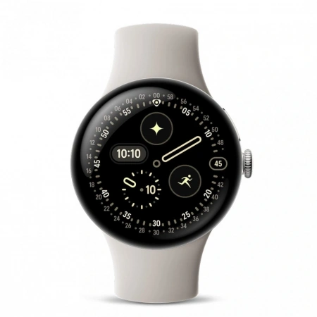 pixel watch 4 41 wi-fi polished silver/porcelain active band pixel watch 4 41 wi-fi polished silver/porcelain active band