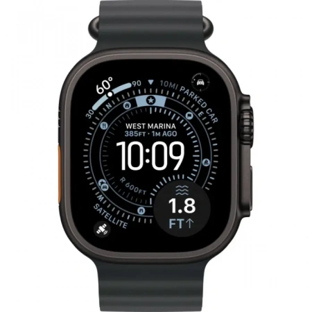 умные часы apple watch ultra 3 49 black titanium case with black ocean band умные часы apple watch ultra 3 49 black titanium case with black ocean band