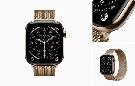 умные часы apple watch s11 46mm gold titanium case with milanese loop gold m/l умные часы apple watch s11 46mm gold titanium case with milanese loop gold m/l