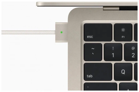 ноутбук apple macbook air 13 m2 8/256гб, starlight (mly13)