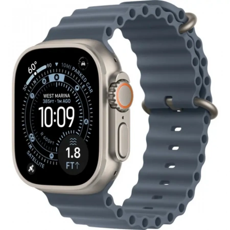Умные часы Apple Watch Ultra 3 49 Natural Titanium Case with Anchor Blue Ocean Band Умные часы Apple Watch Ultra 3 49 Natural Titanium Case with Anchor Blue Ocean Band