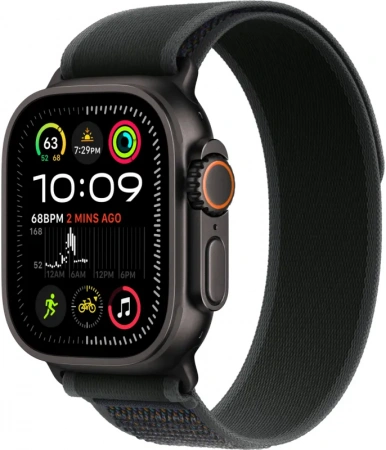 Умные часы Apple Watch Ultra 2 (2024) 49 Black Titanium case with M/L Black Trail Loop Умные часы Apple Watch Ultra 2 (2024) 49 Black Titanium case with M/L Black Trail Loop