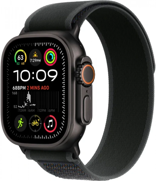 Умные часы Apple Watch Ultra 2 (2024) 49 Black Titanium case with M/L Black Trail Loop