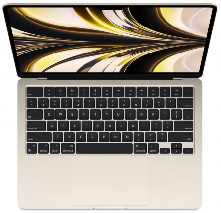 ноутбук apple macbook air 13 m2 8/256гб, starlight (mly13)
