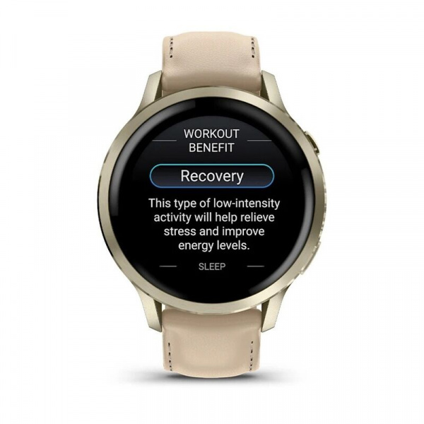 умные часы watch garmin venu 4 41 mm lunar gold leather 010-03013-40