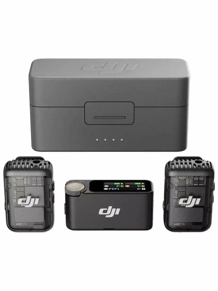 беспроводной микрофон dji mic mini 2  (2 tx + rx + charging case)