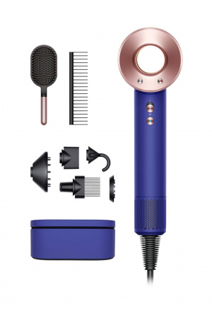 Фен Dyson Supersonic HD08 Vinca Blue/Rose + кейс для хранения + набор фирменных расчесок Limited Edition