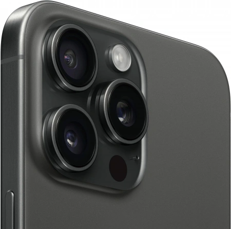смартфон apple iphone 15 pro max 256 гб, black titanium (nano-sim + nano-sim)
