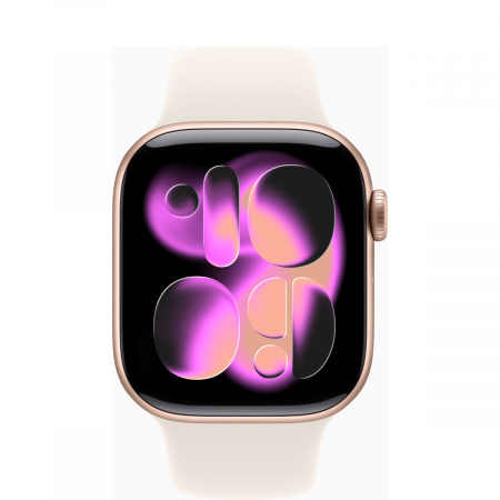 умные часы apple watch s11 42 mm rose gold aluminum case sport band light blush s/m