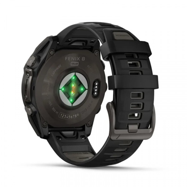 умные часы watch garmin fenix 8 47 solar sapphire titanium carbon gray 010-02906-70