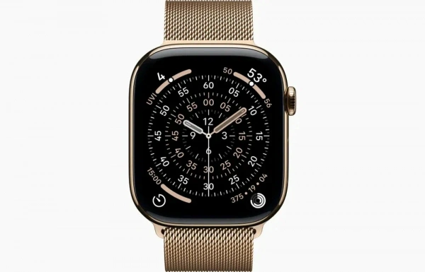 умные часы apple watch s11 46mm gold titanium case with milanese loop gold m/l
